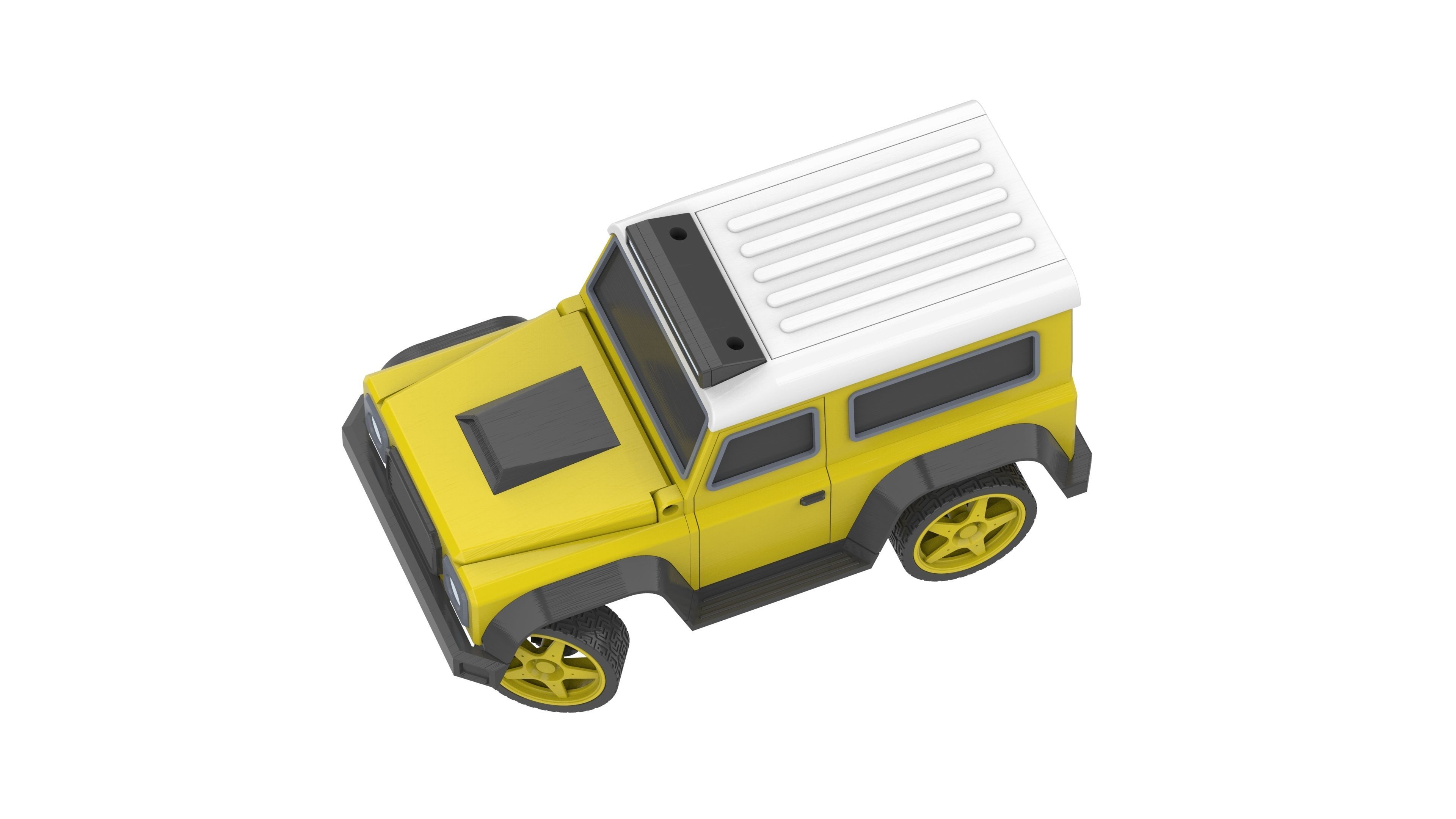 Jeep - Housing for RC Car - STL and CAD bundle - Commercial Use 3D print model_6