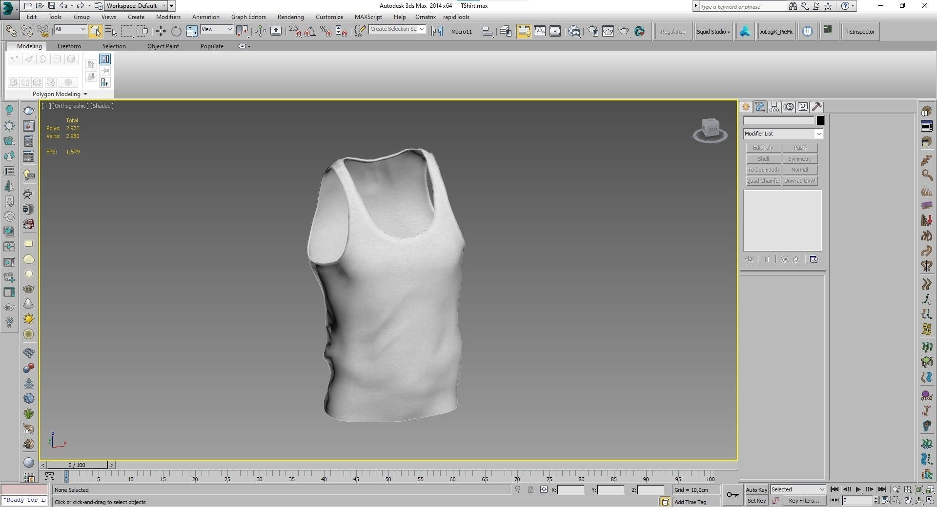 Tshirt Low-poly 3D model_3