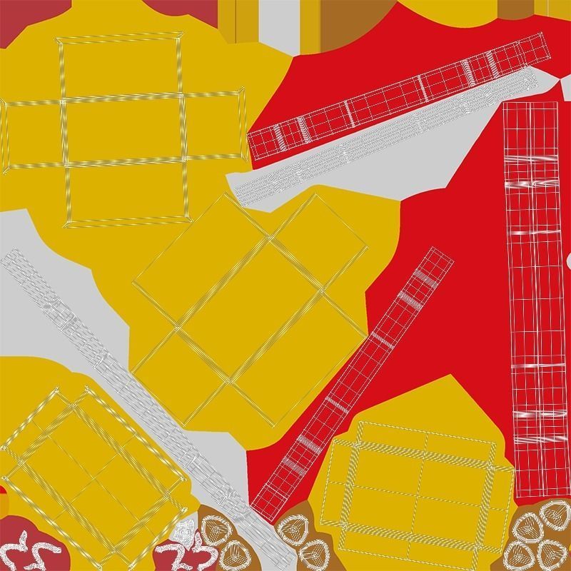 Stylized Christmas Tree and gift boxes 3D model_8