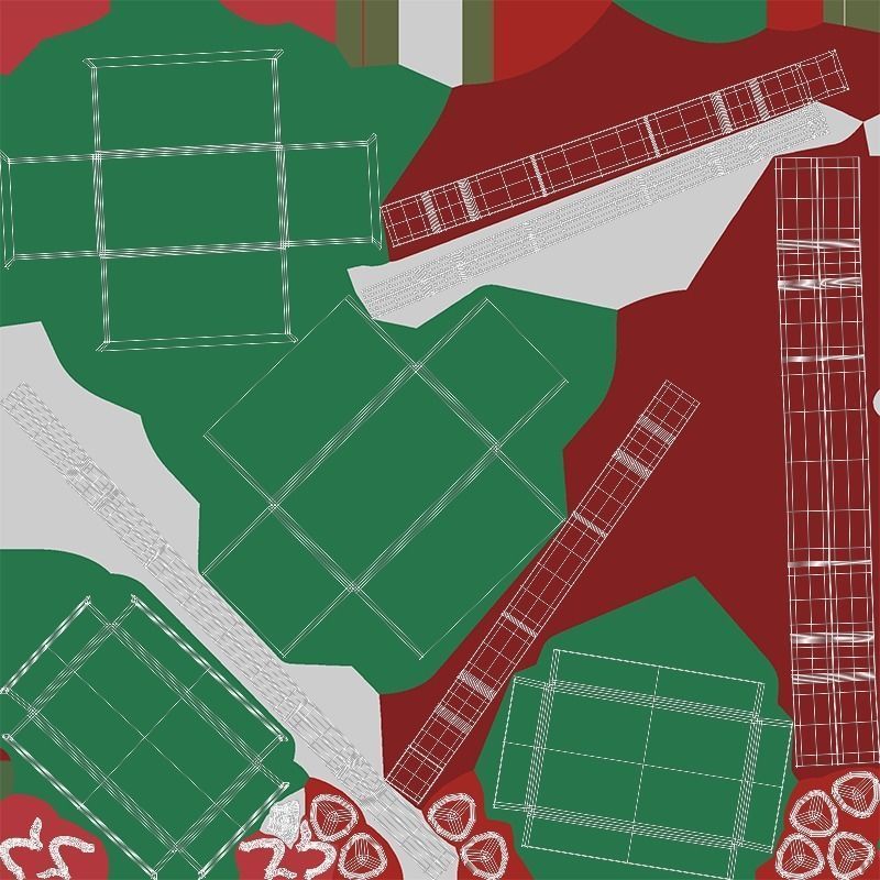 Stylized Christmas Tree and gift boxes 3D model_9