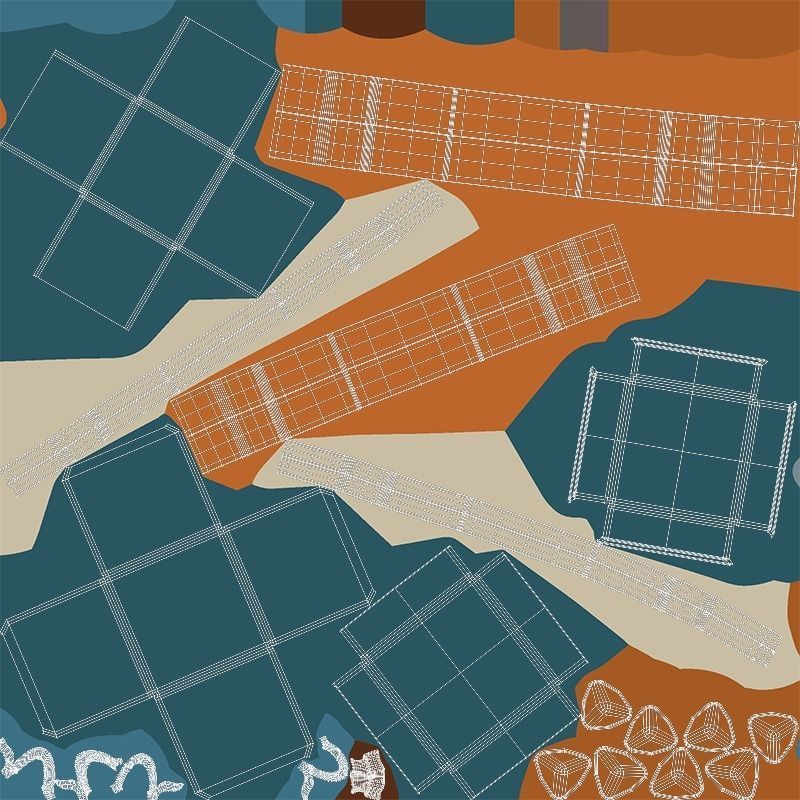 Stylized Christmas Tree and gift boxes 3D model_11