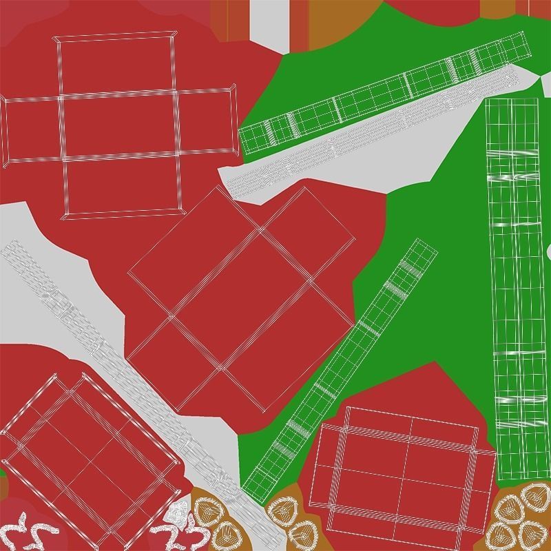 Stylized Christmas Tree and gift boxes 3D model_10