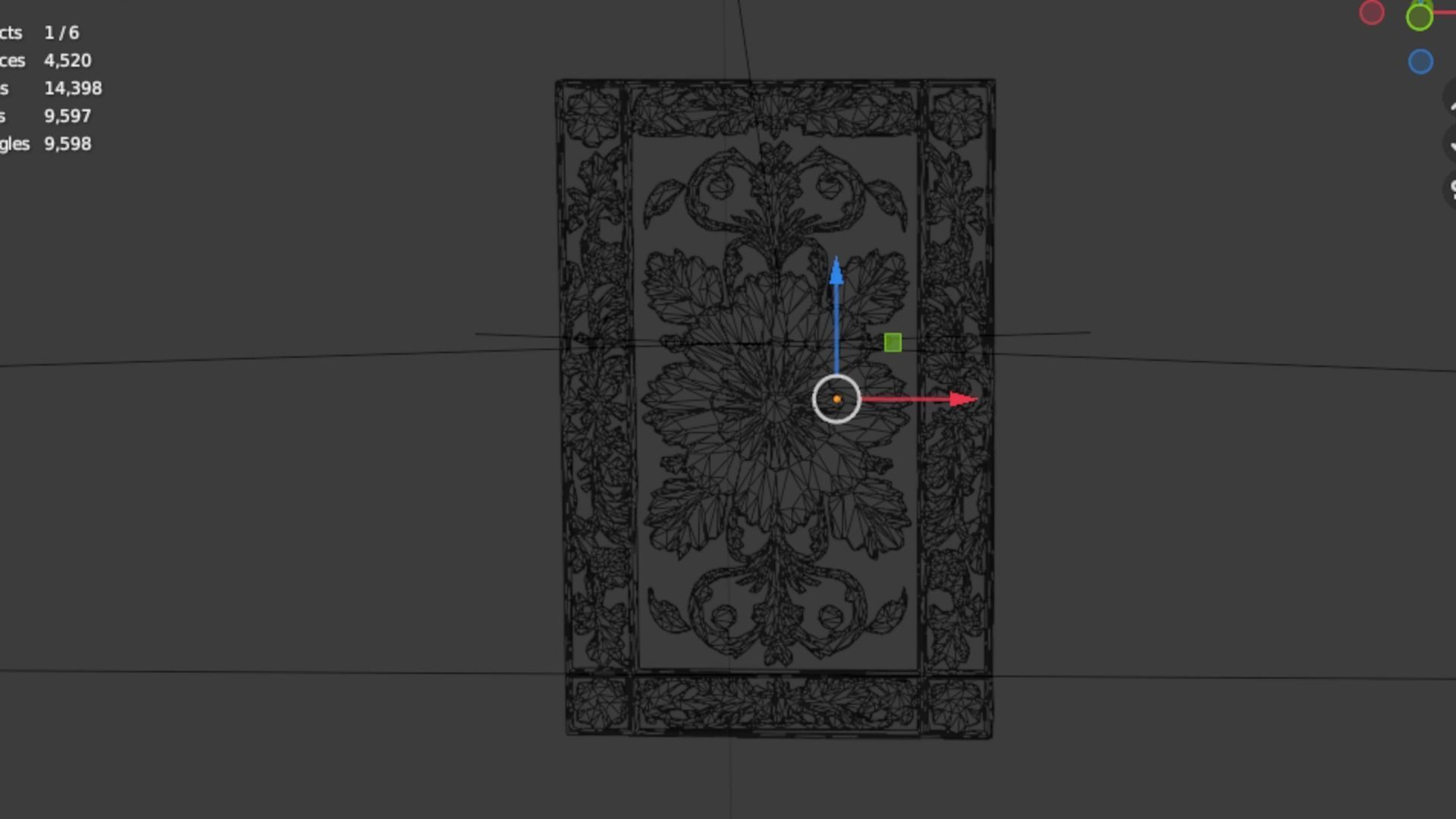 classical door decor 05 3D model_6