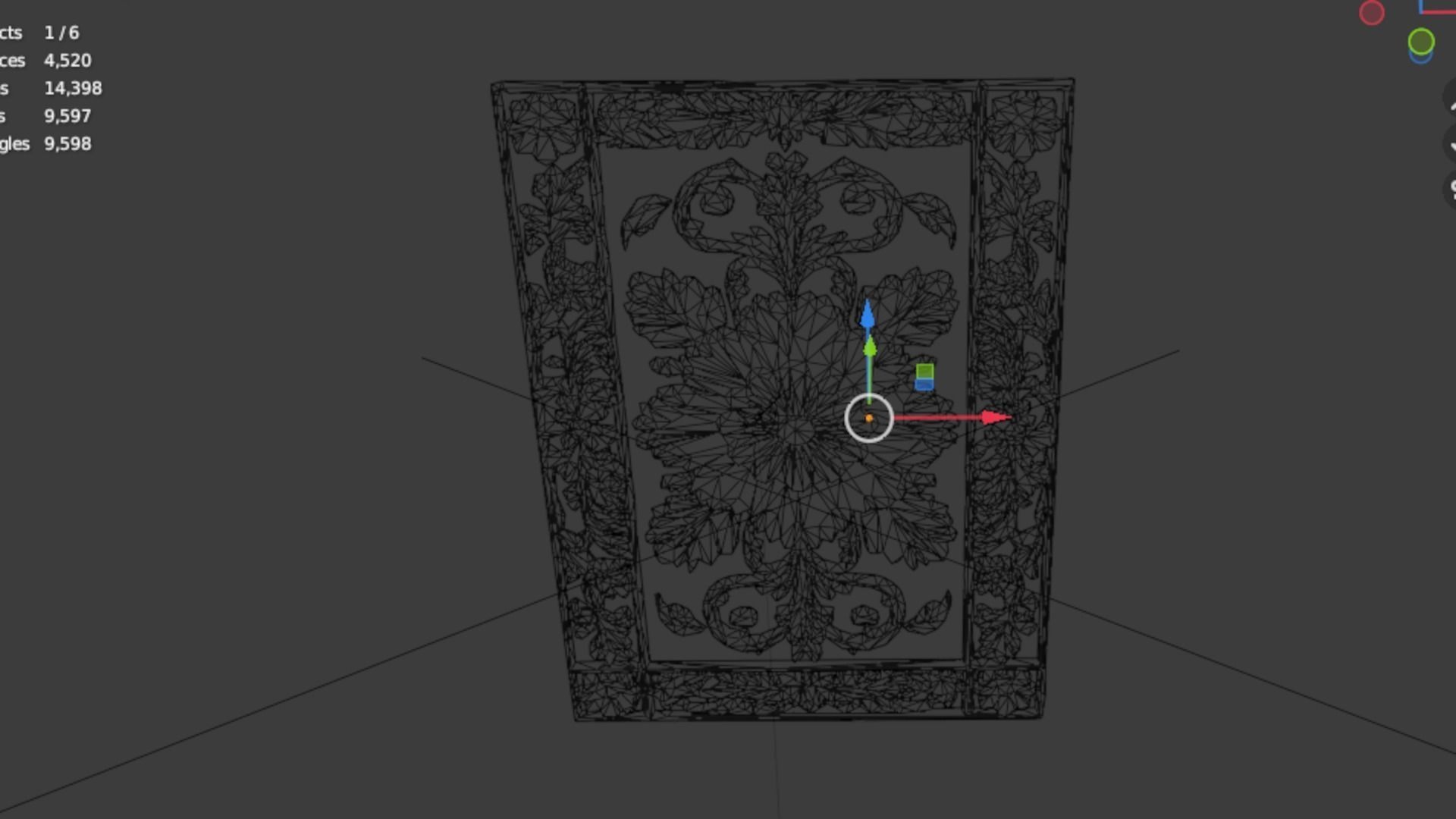 classical door decor 05 3D model_5