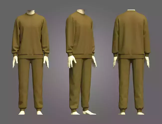 Mens Sweatshirt And Jogger 3d Model
