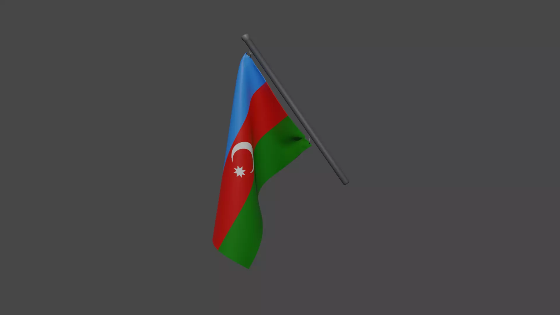 Azerbaijan flag Free 3D model_0