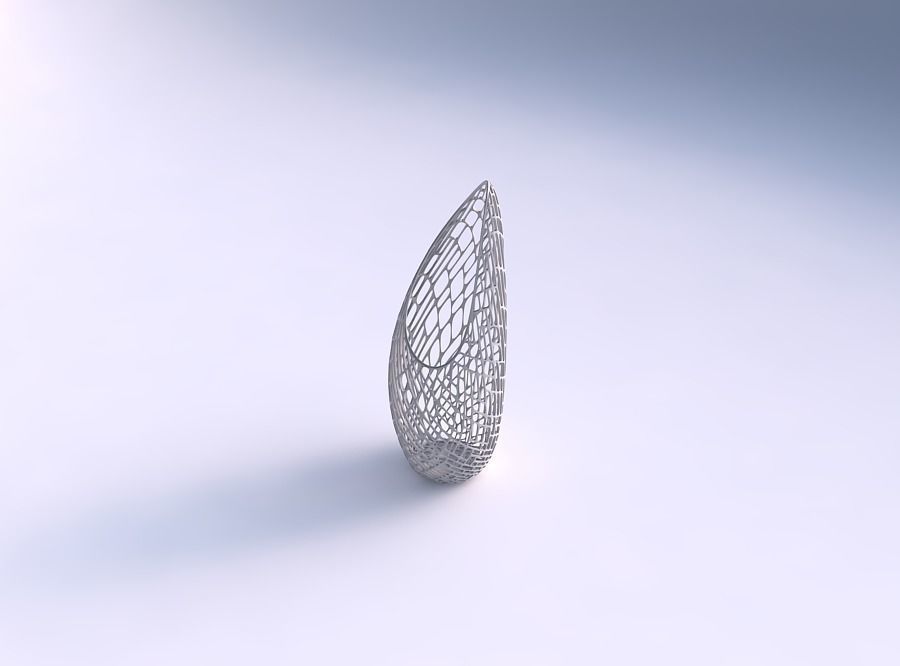 Vase Tsunami with lattice tiles 3D print model