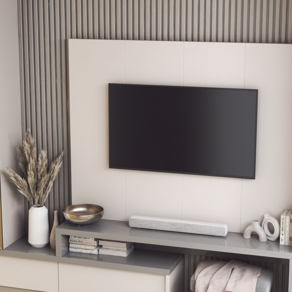 TV wall 8 3D model_5