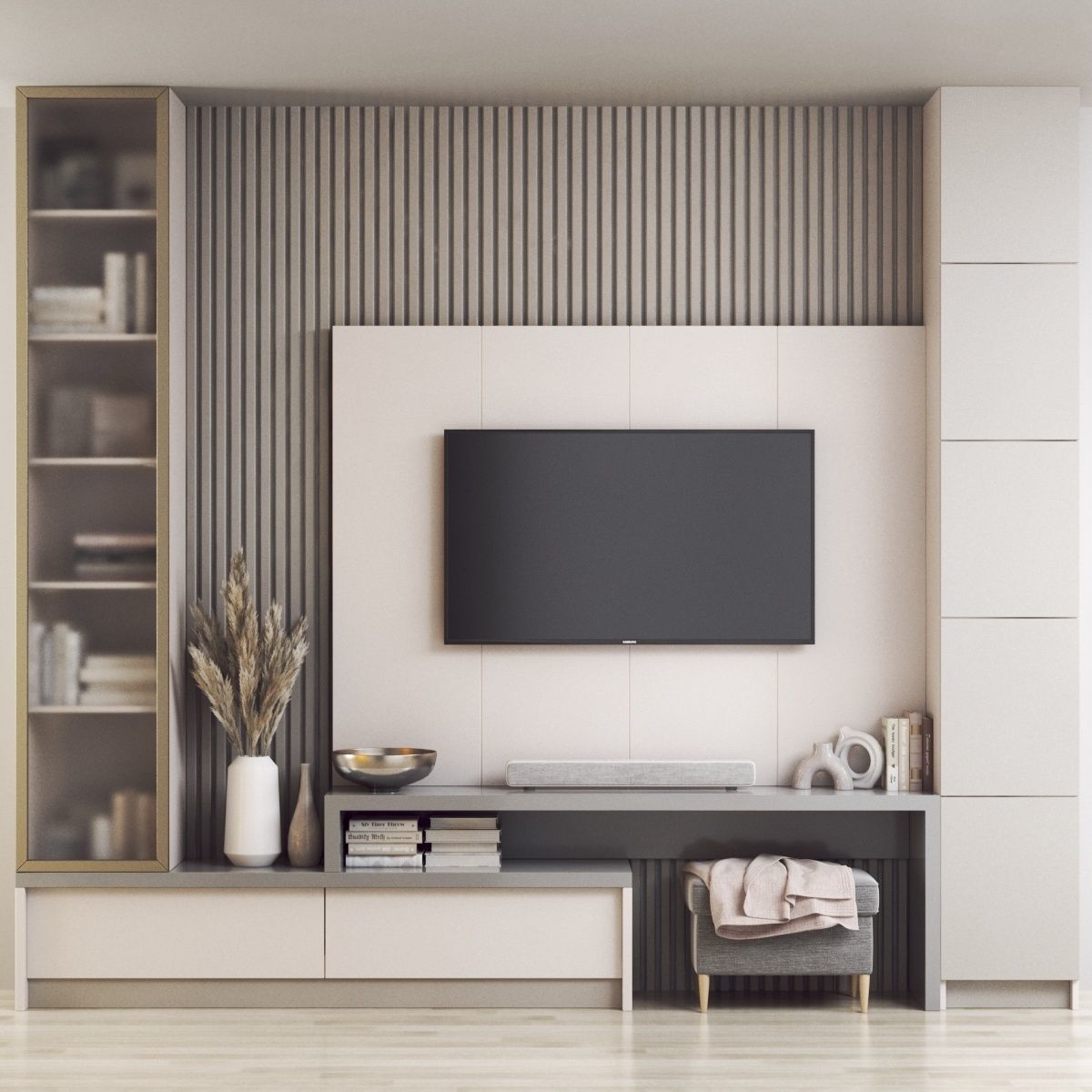 TV wall 8 3D model_3