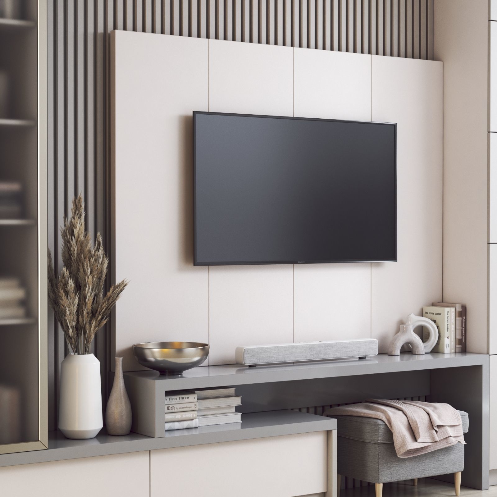 TV wall 8 3D model_1