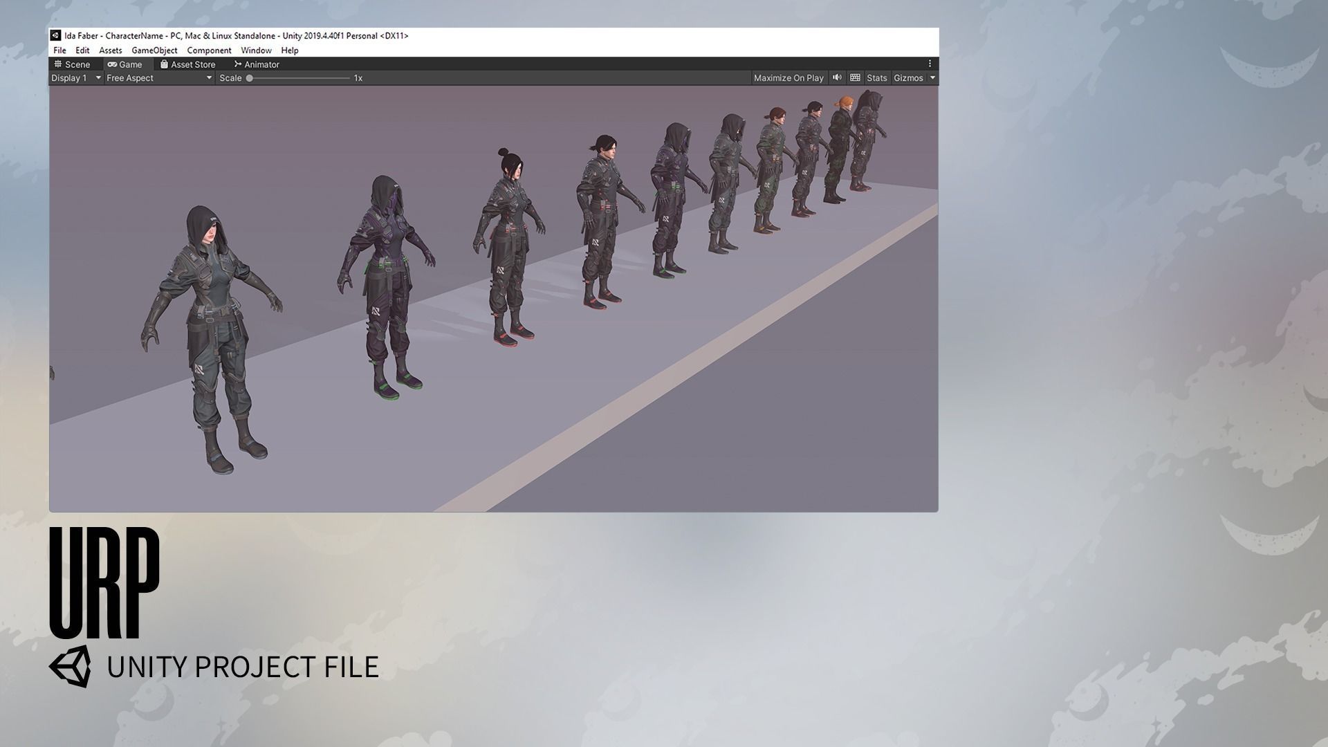 Stellar Rogue - Sci-Fi Characters - Game Ready Low-poly 3D model_30