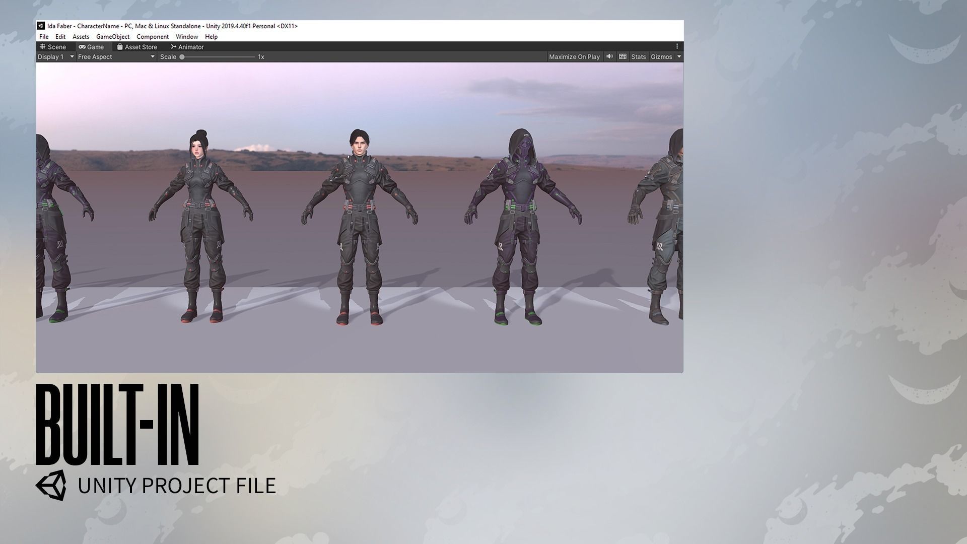 Stellar Rogue - Sci-Fi Characters - Game Ready Low-poly 3D model_26