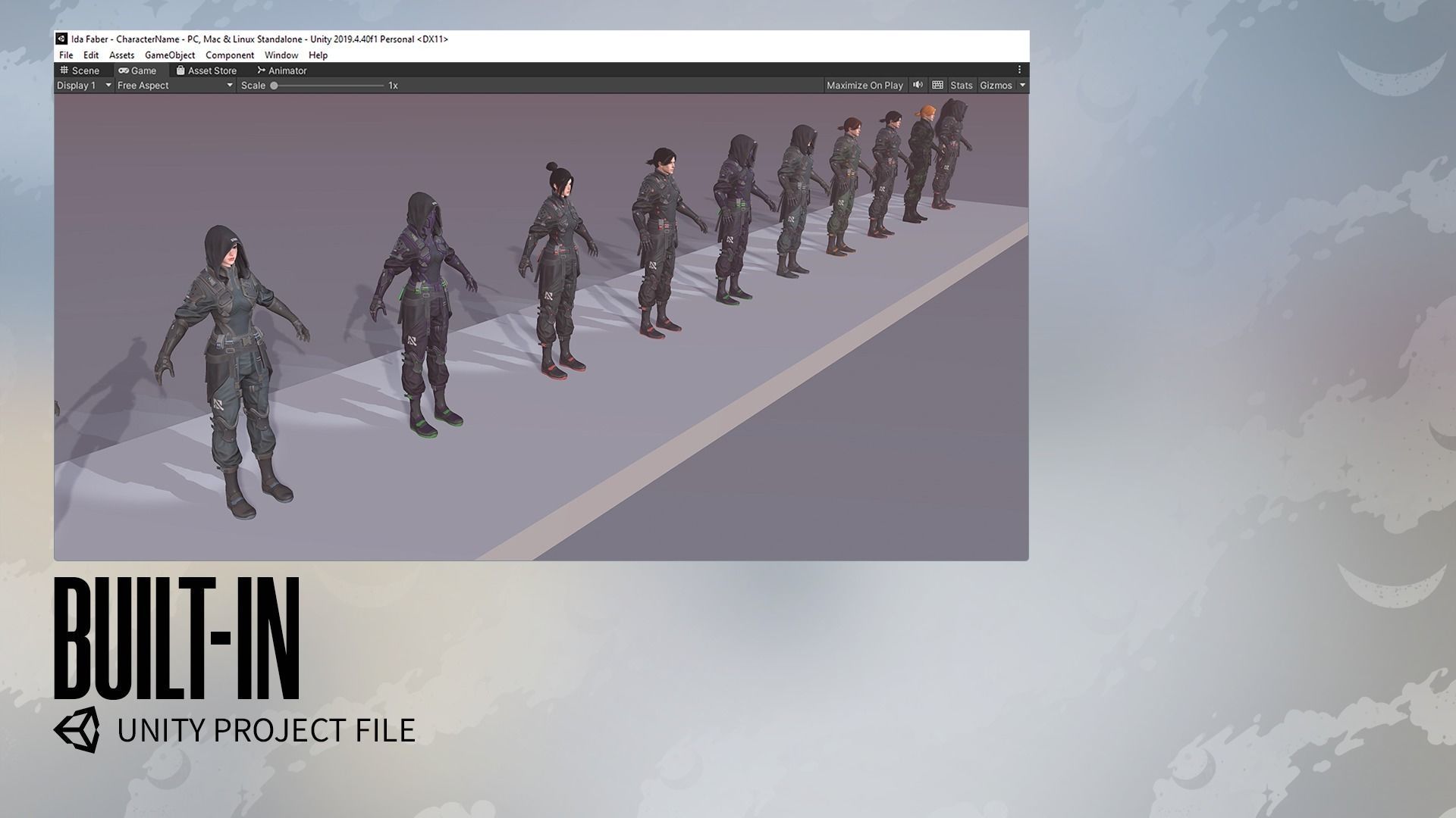 Stellar Rogue - Sci-Fi Characters - Game Ready Low-poly 3D model_29