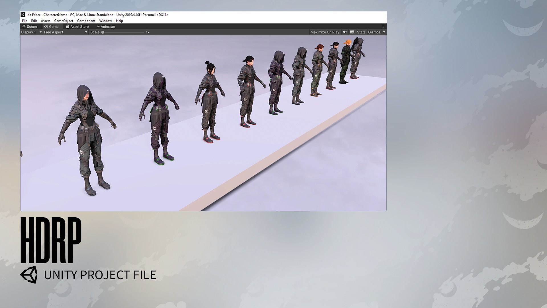 Stellar Rogue - Sci-Fi Characters - Game Ready Low-poly 3D model_31