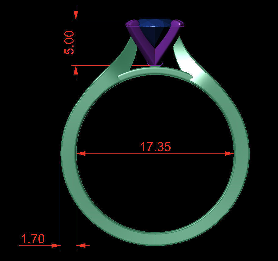 OVAL 0-75-CT Flat Profile Round Shank Width 3-00mm 3D print model_4