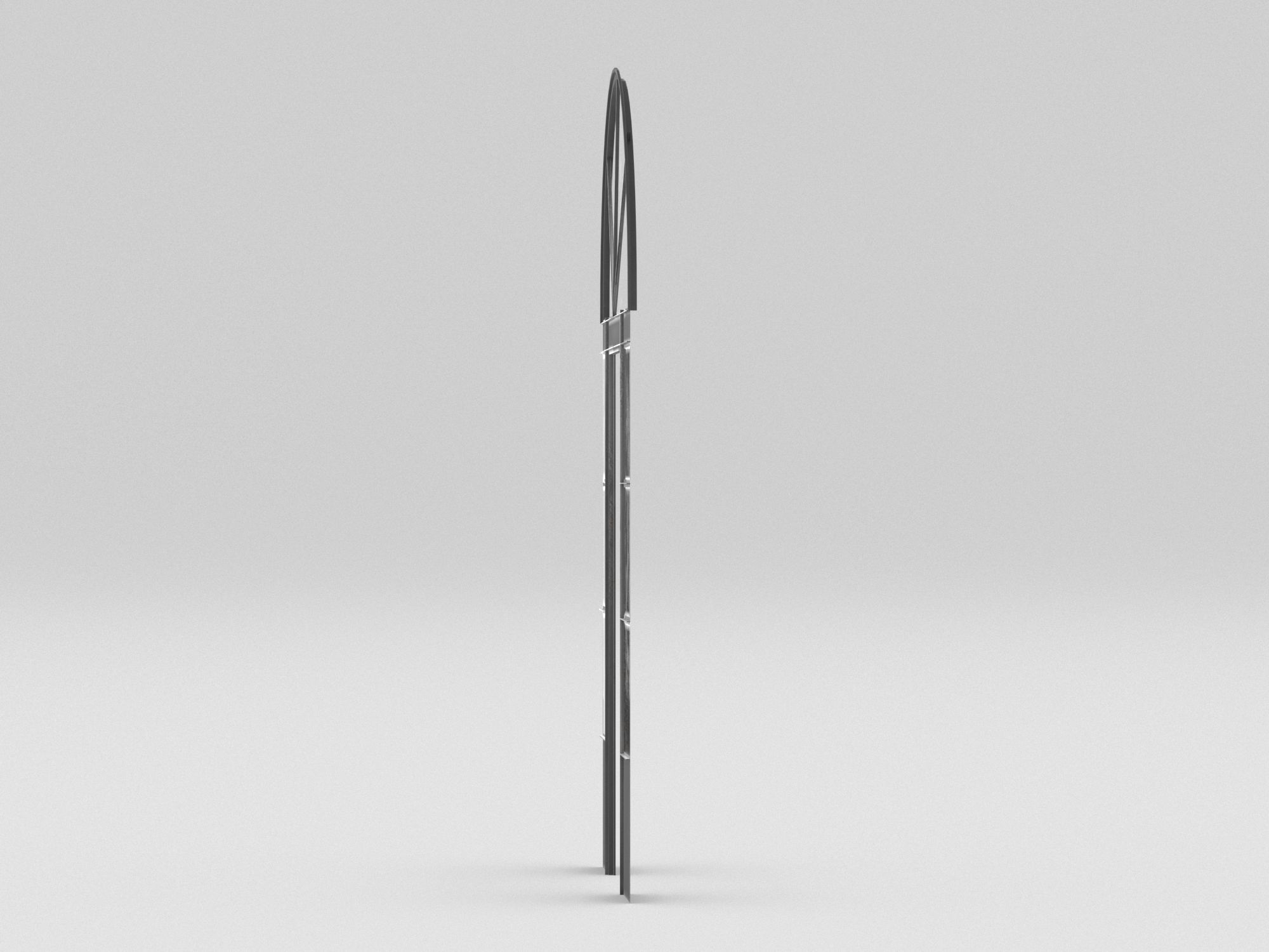 Iron door 2 Low-poly 3D model_3