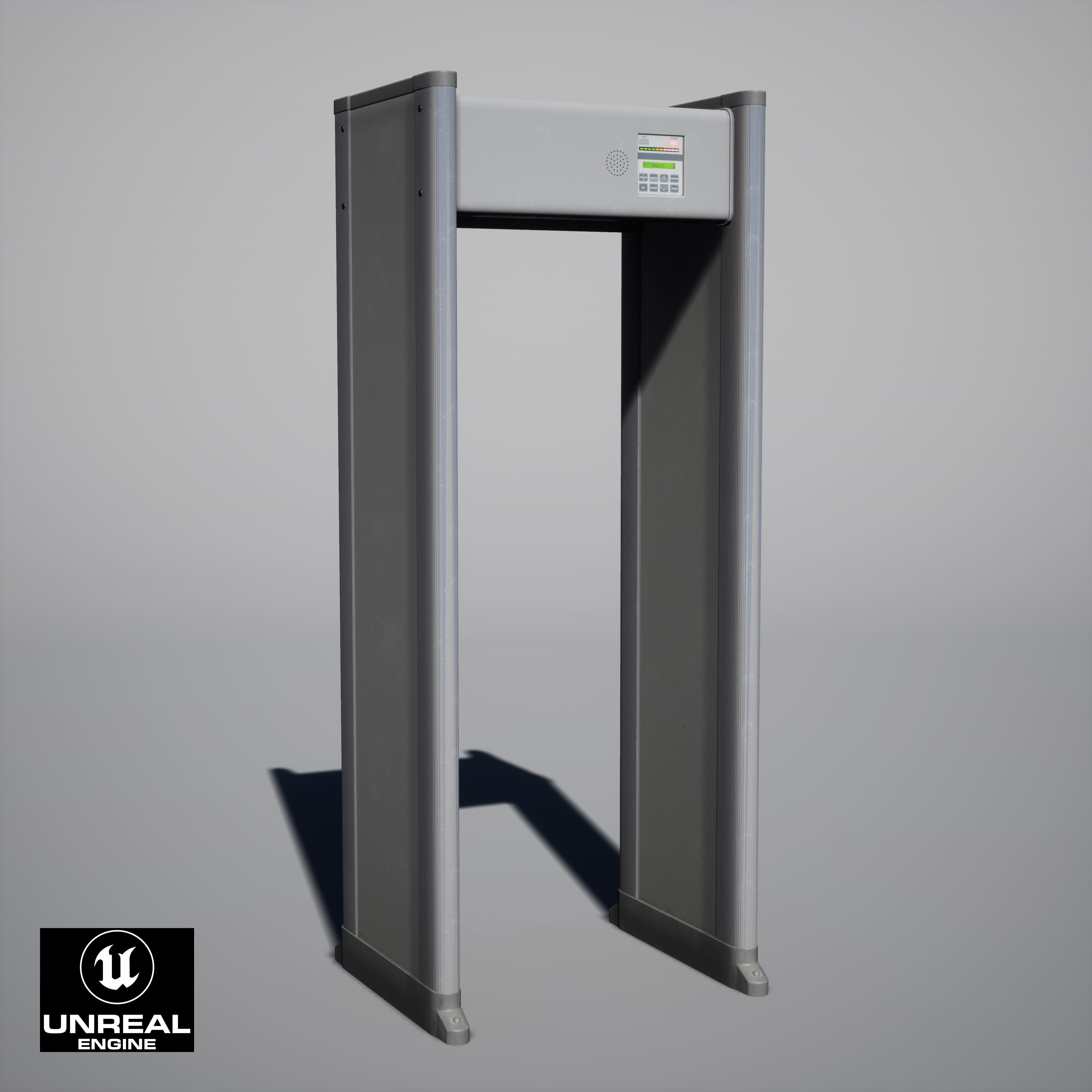 Metal Detector Walk Through Low-poly 3D model_13
