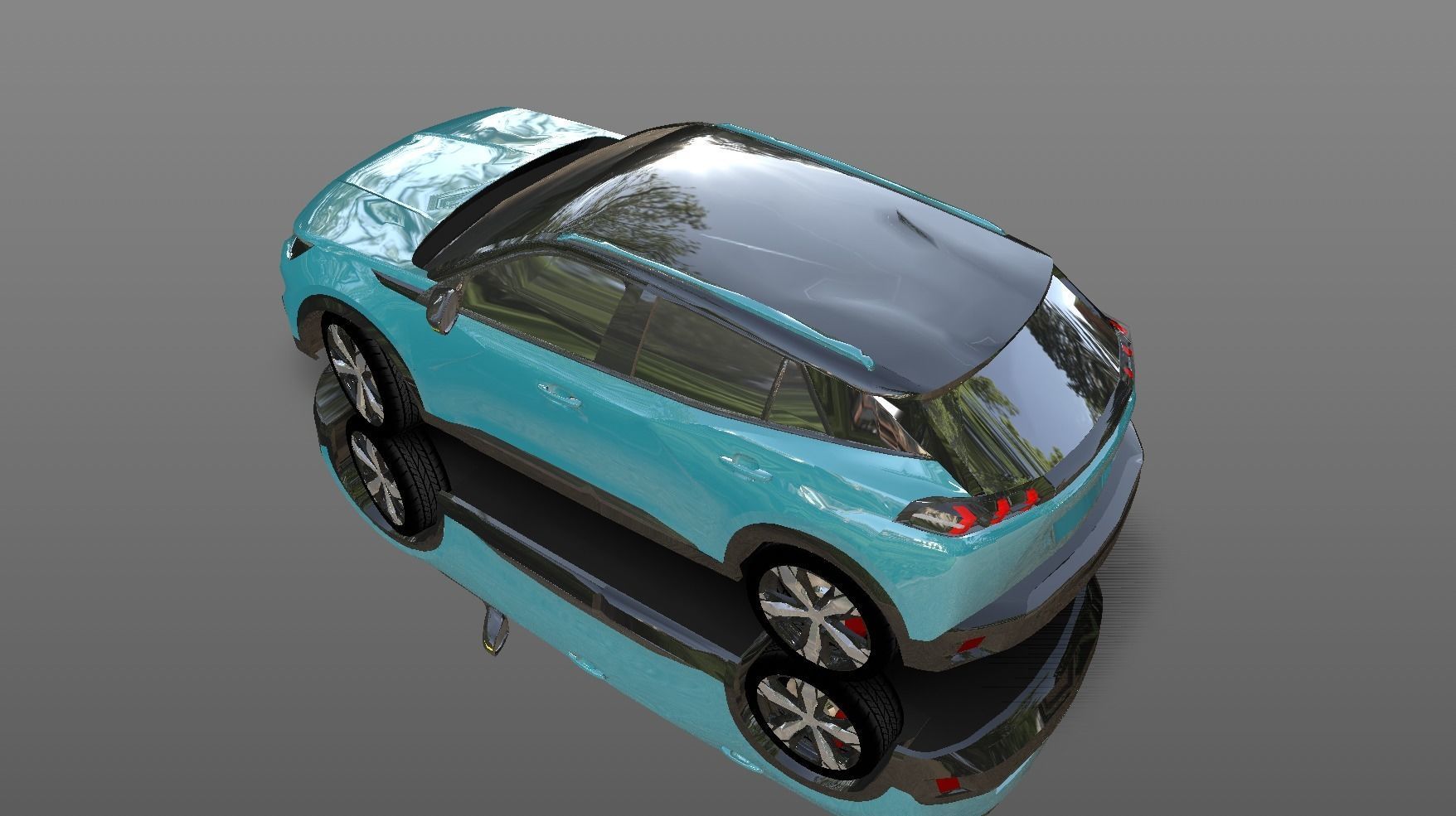 Peugeot 208 Lowpoly Nouvelle 3d Model  3D model_15