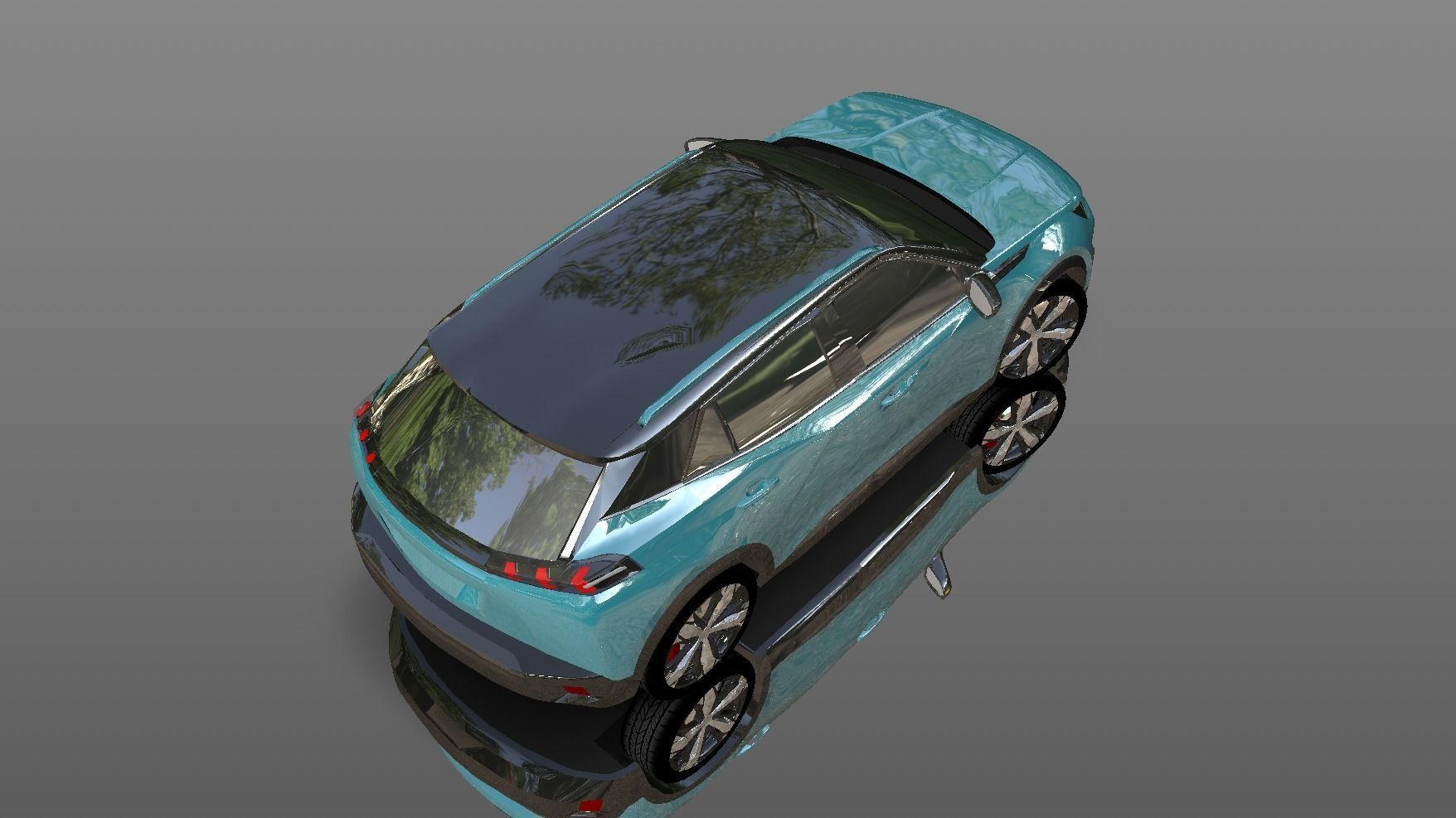Peugeot 208 Lowpoly Nouvelle 3d Model  3D model_20
