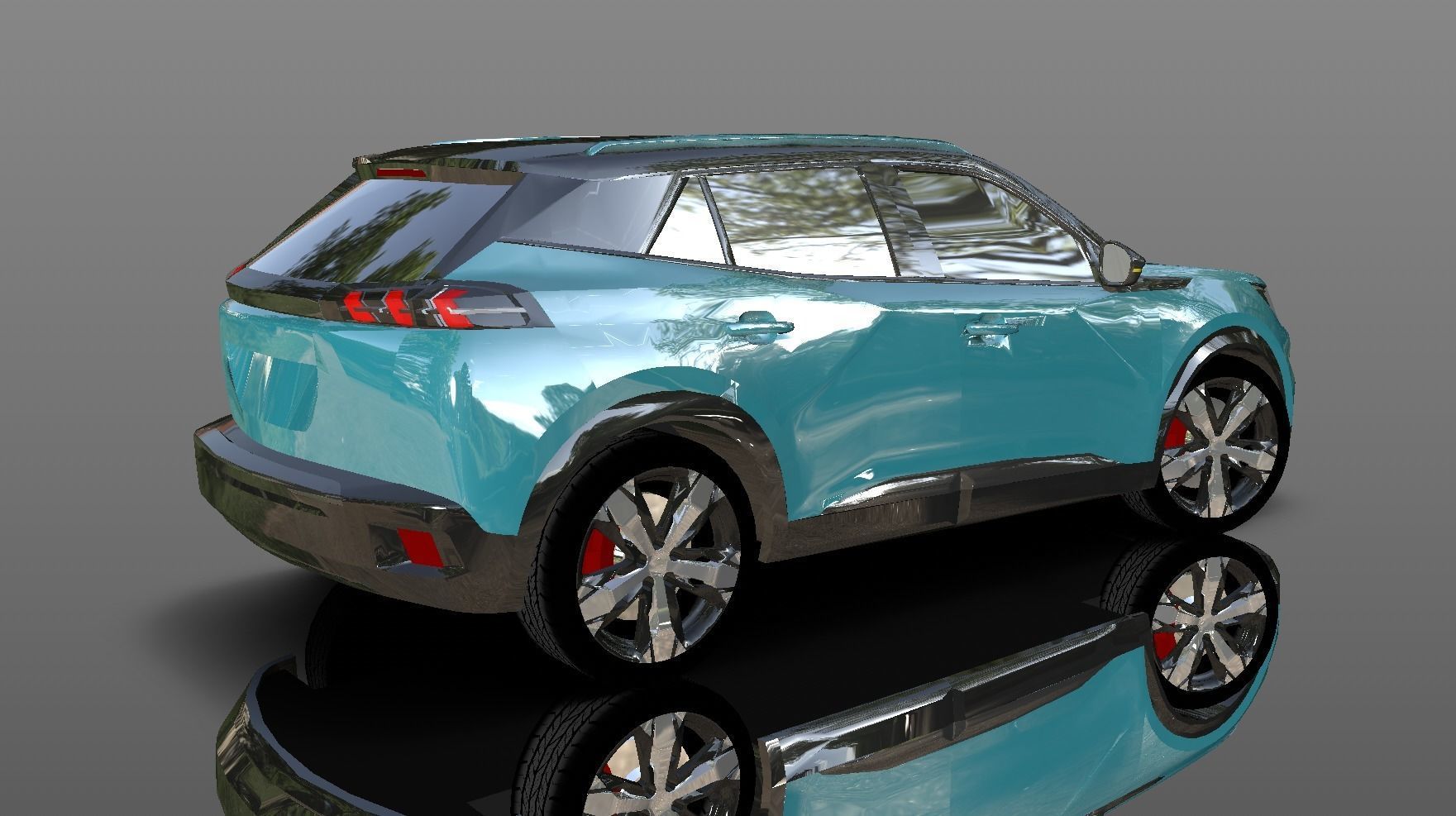 Peugeot 208 Lowpoly Nouvelle 3d Model  3D model_30