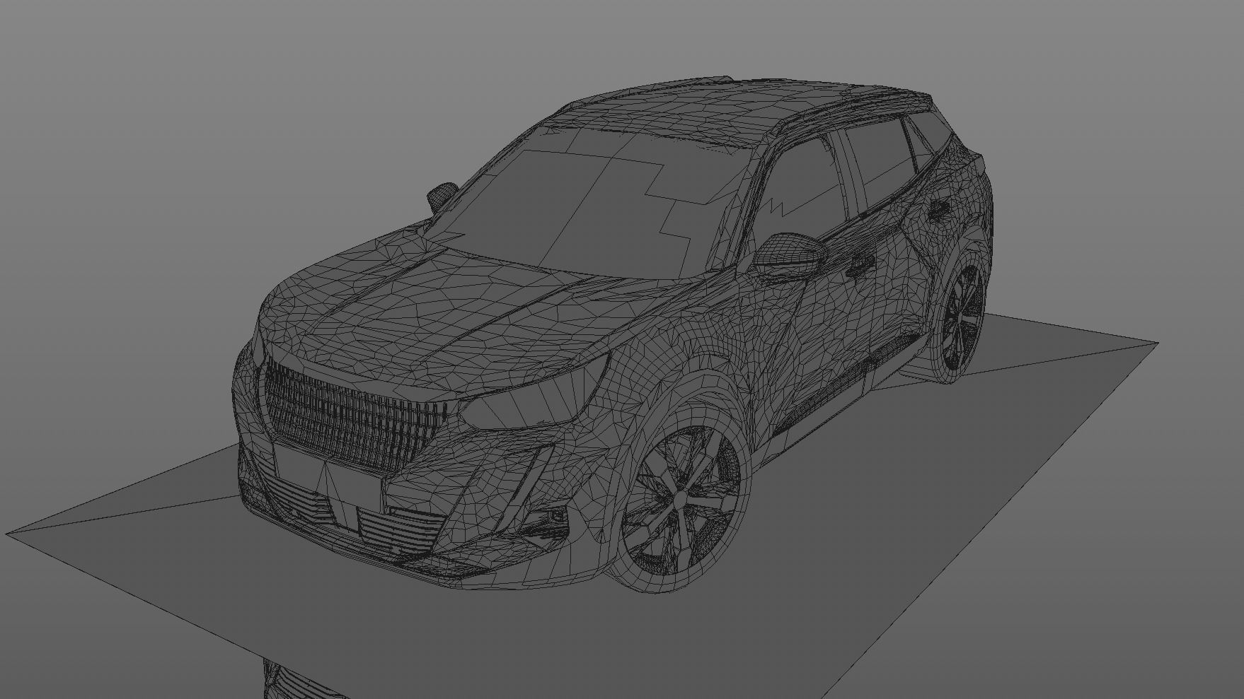 Peugeot 208 Lowpoly Nouvelle 3d Model  3D model_31