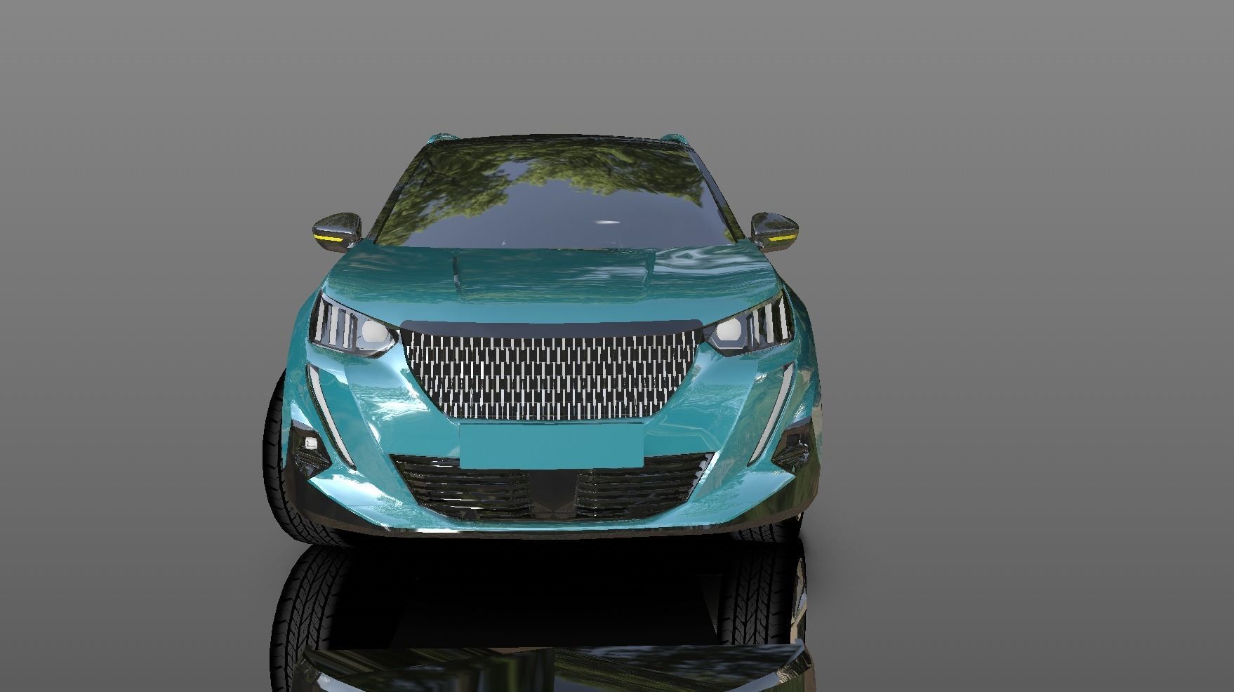 Peugeot 208 Lowpoly Nouvelle 3d Model  3D model_17