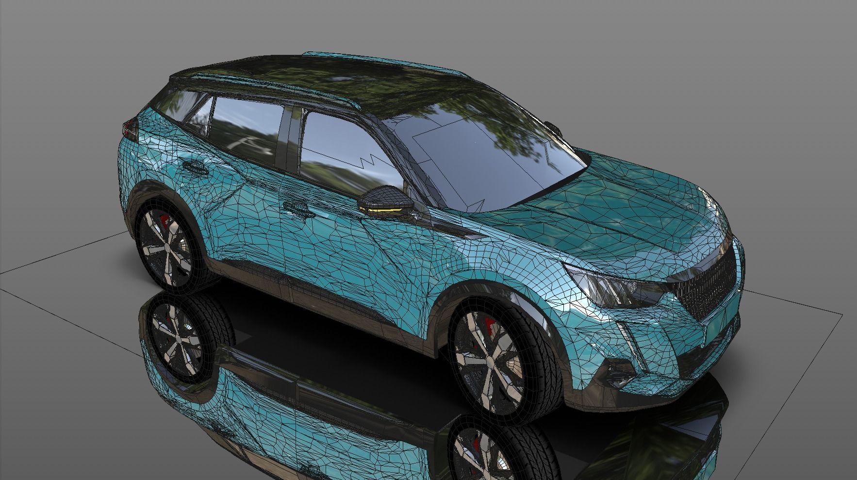 Peugeot 208 Lowpoly Nouvelle 3d Model  3D model_14