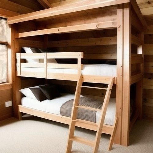 Furniture Bunk Beds Treehouse Low-poly 3D model