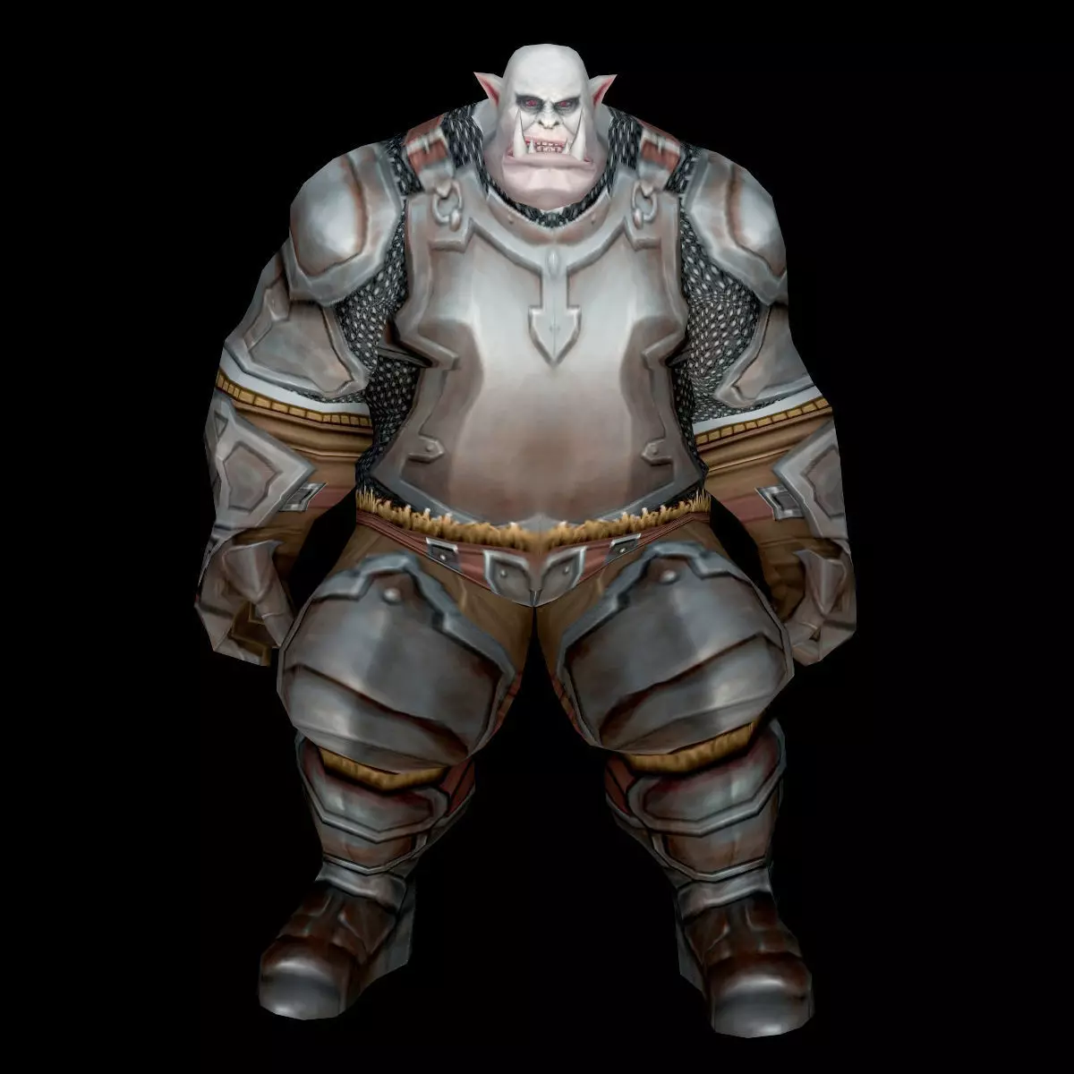 strong orc warrior Low-poly 3D model