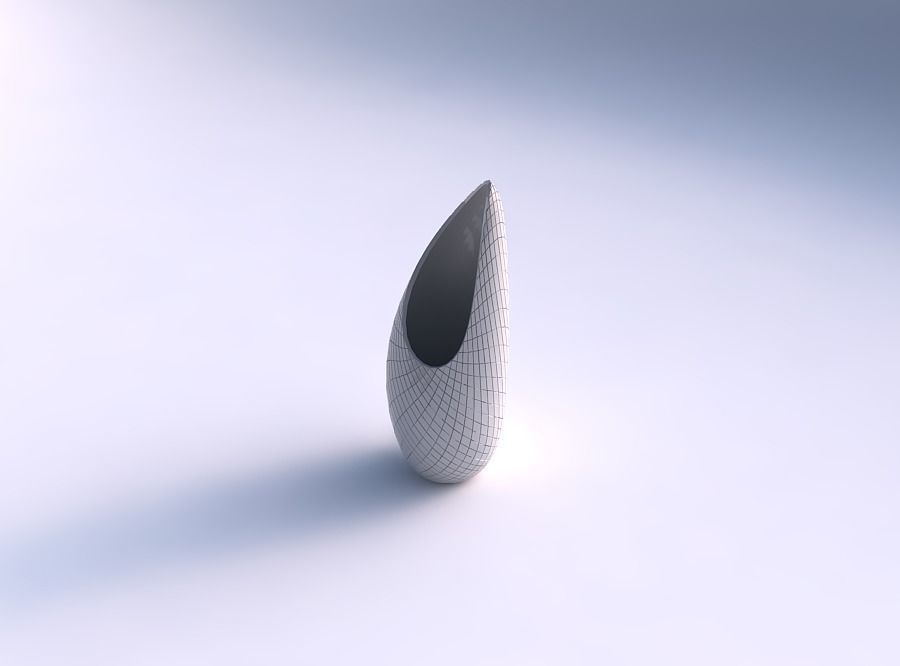 Vase Tsunami with diagonal grid plates 3D print model_0