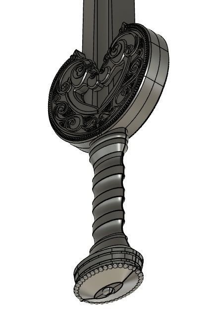 Lord of the Rings Theodens Herugrim 3D print model_2