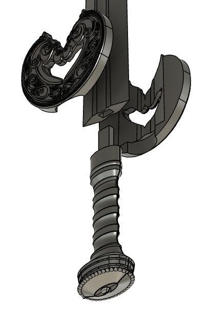 Lord of the Rings Theodens Herugrim 3D print model_4