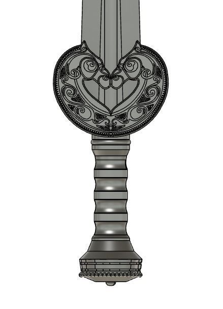 Lord of the Rings Theodens Herugrim 3D print model_1