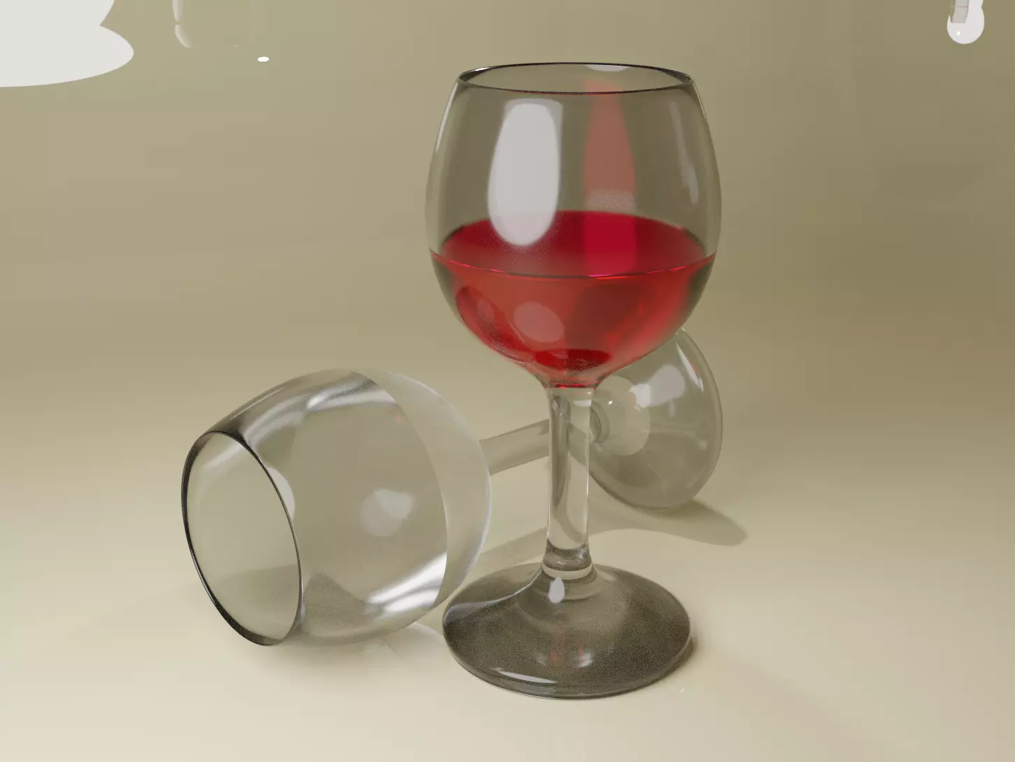 wine glass Free low-poly 3D model_0