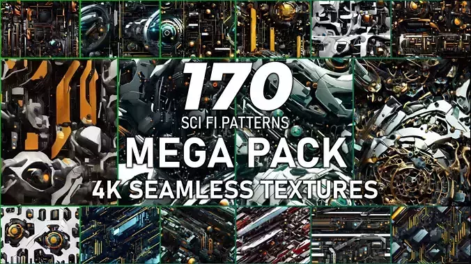 170 Seamless Sci-fi Patterns - Collection Vol 2 Texture