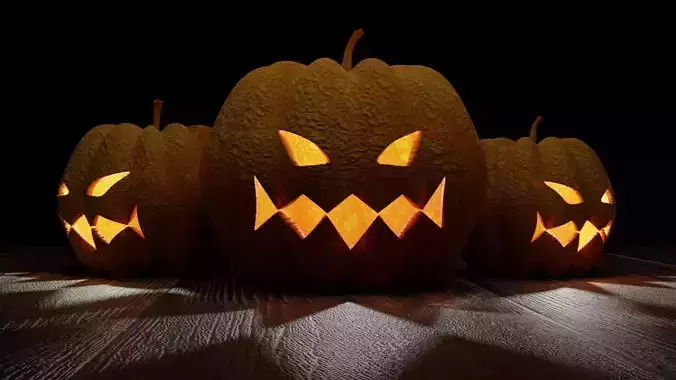 Spooky Halloween Pumpkin 3D Model