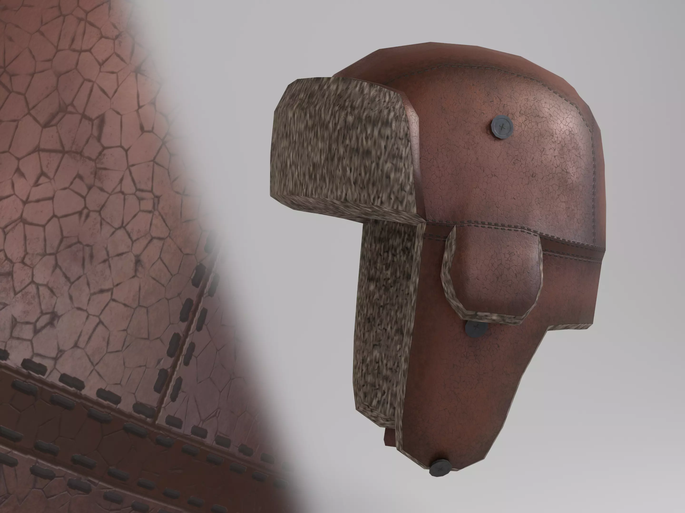 Ushanka - Trapper hat Low-poly 3D model