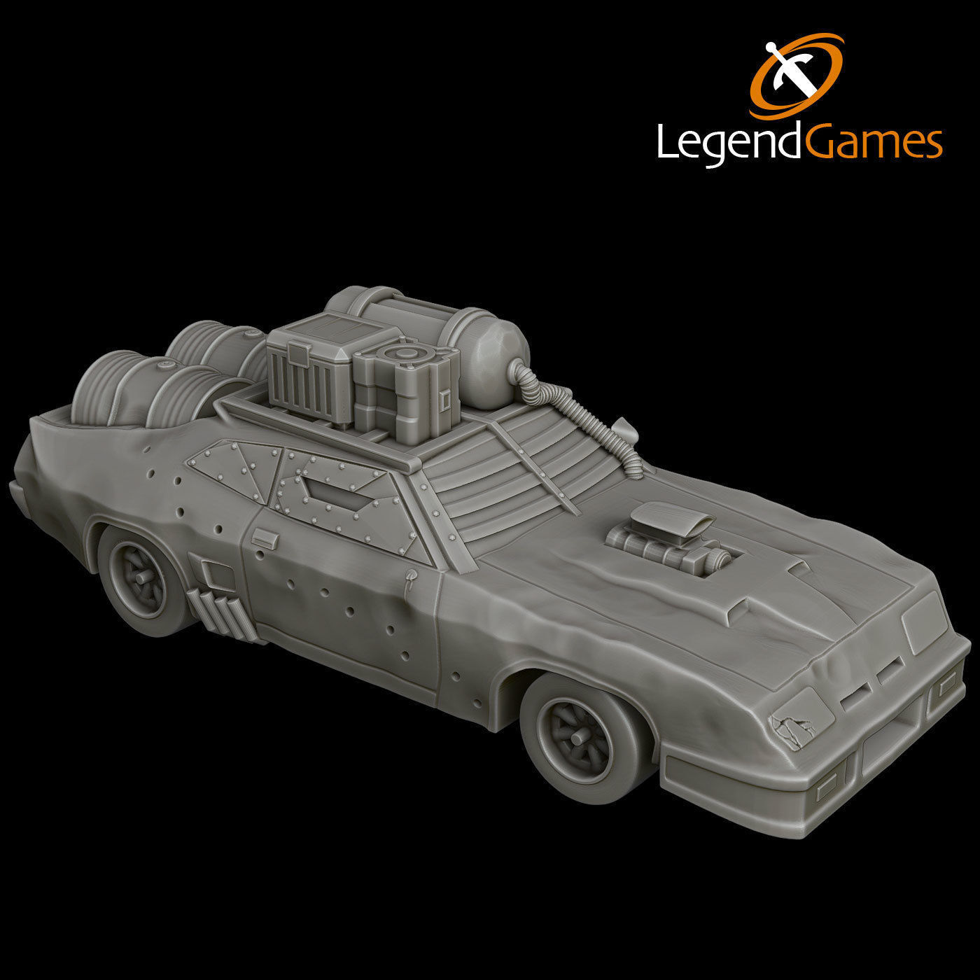 LegendGames Post Apocalypse V8 Interceptor set 3D print model_8