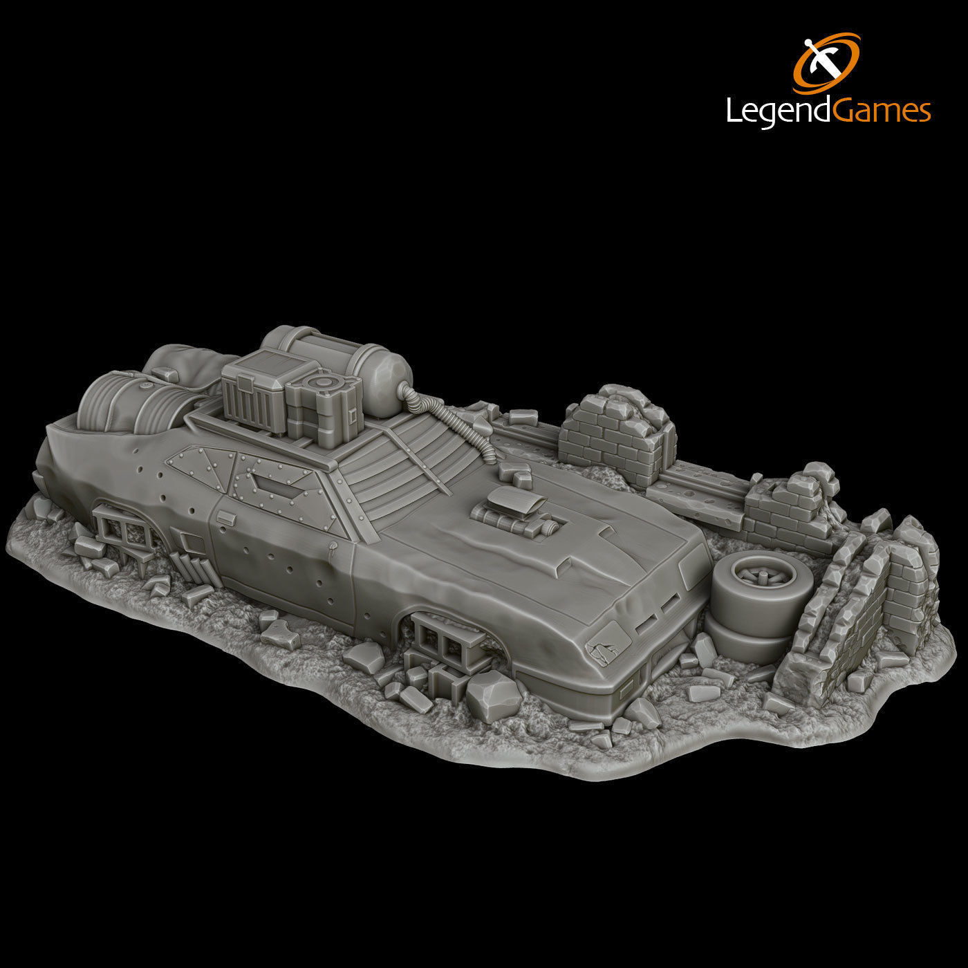 LegendGames Post Apocalypse V8 Interceptor set 3D print model_4
