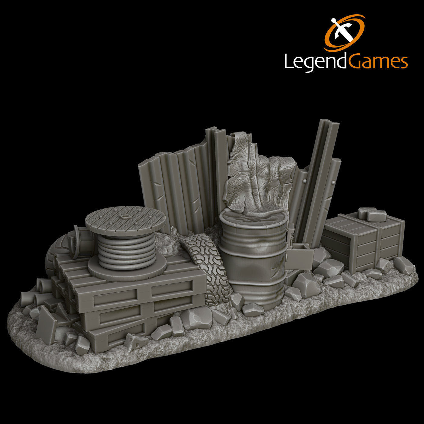 LegendGames Post Apocalypse V8 Interceptor set 3D print model_12