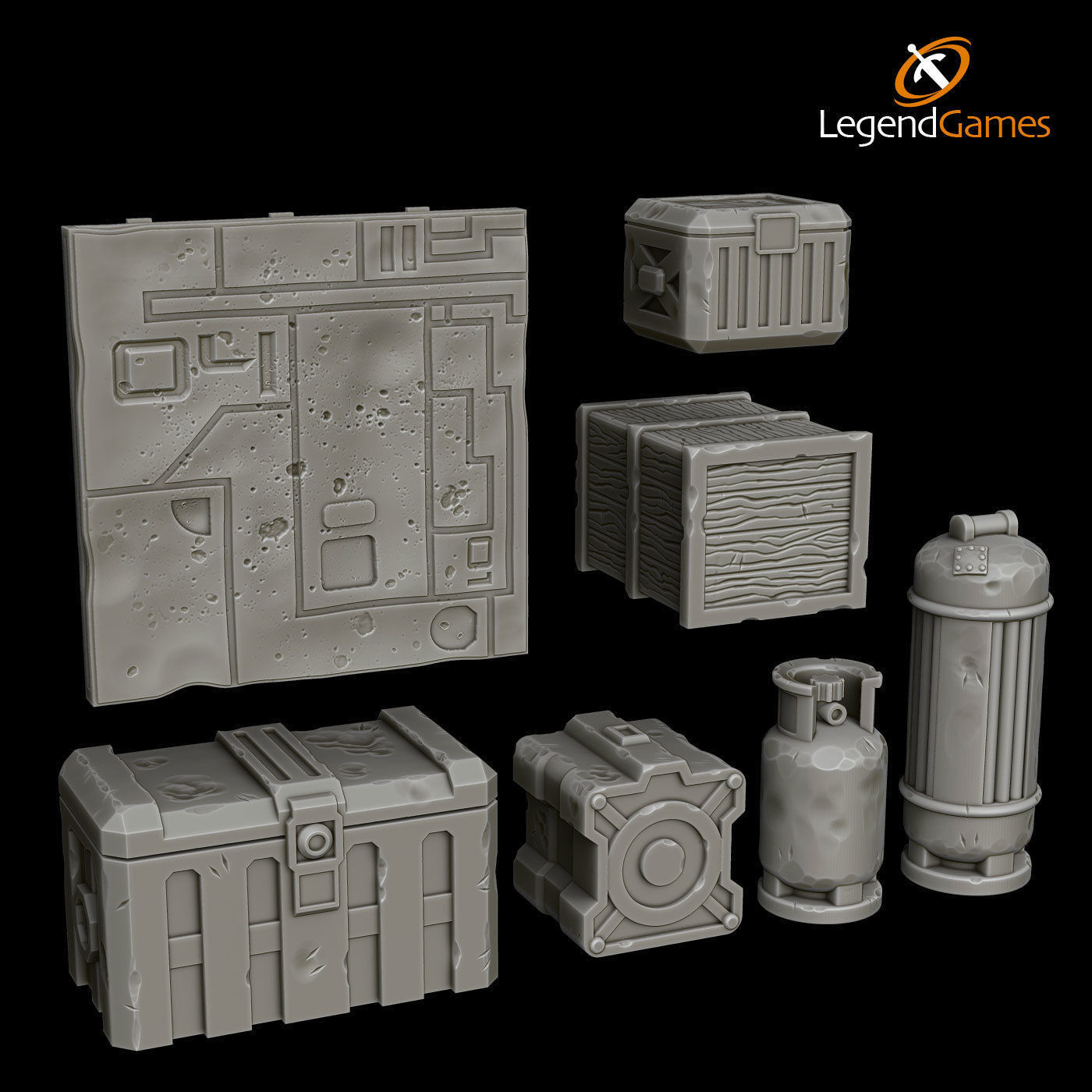 LegendGames Post Apocalypse V8 Interceptor set 3D print model_3
