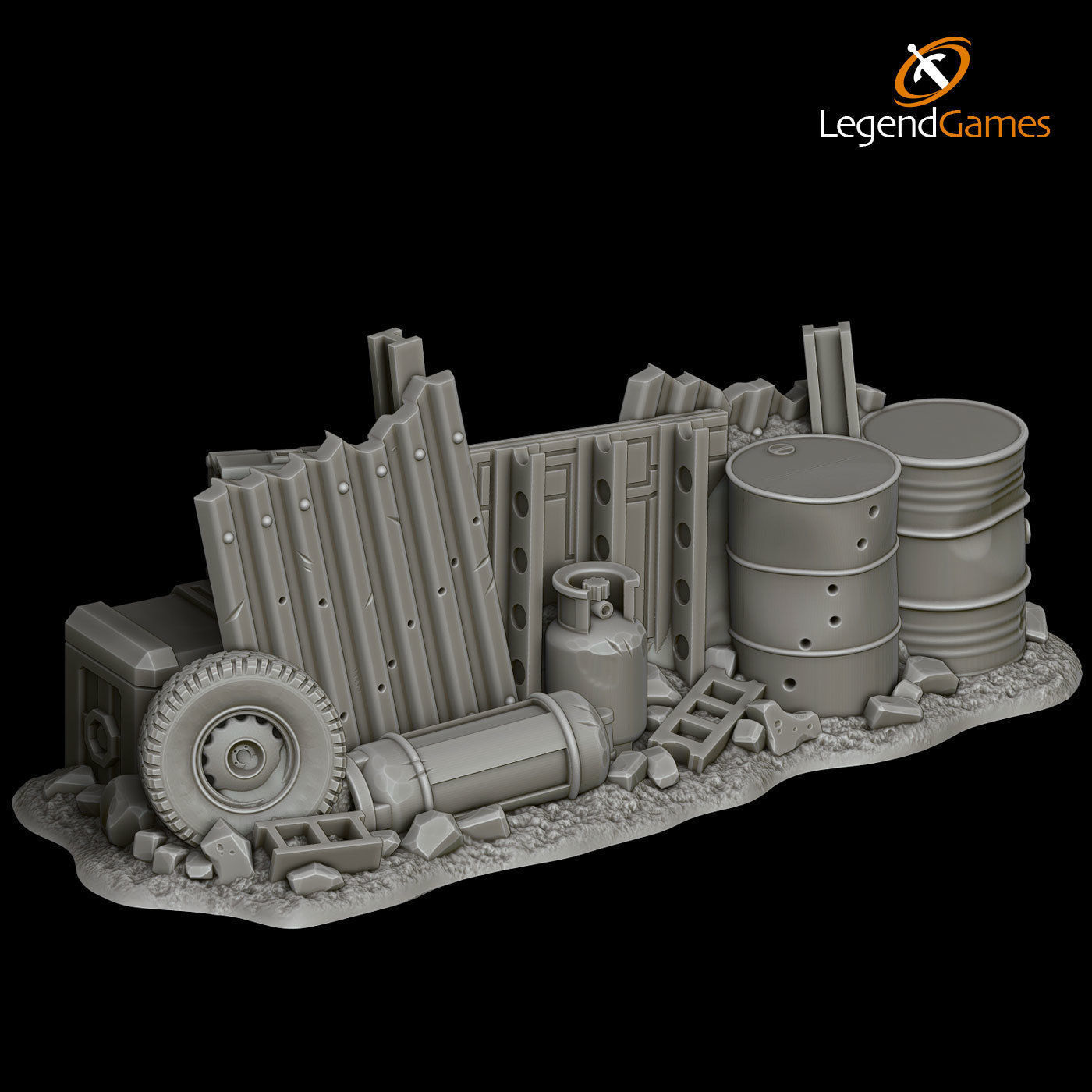 LegendGames Post Apocalypse V8 Interceptor set 3D print model_11