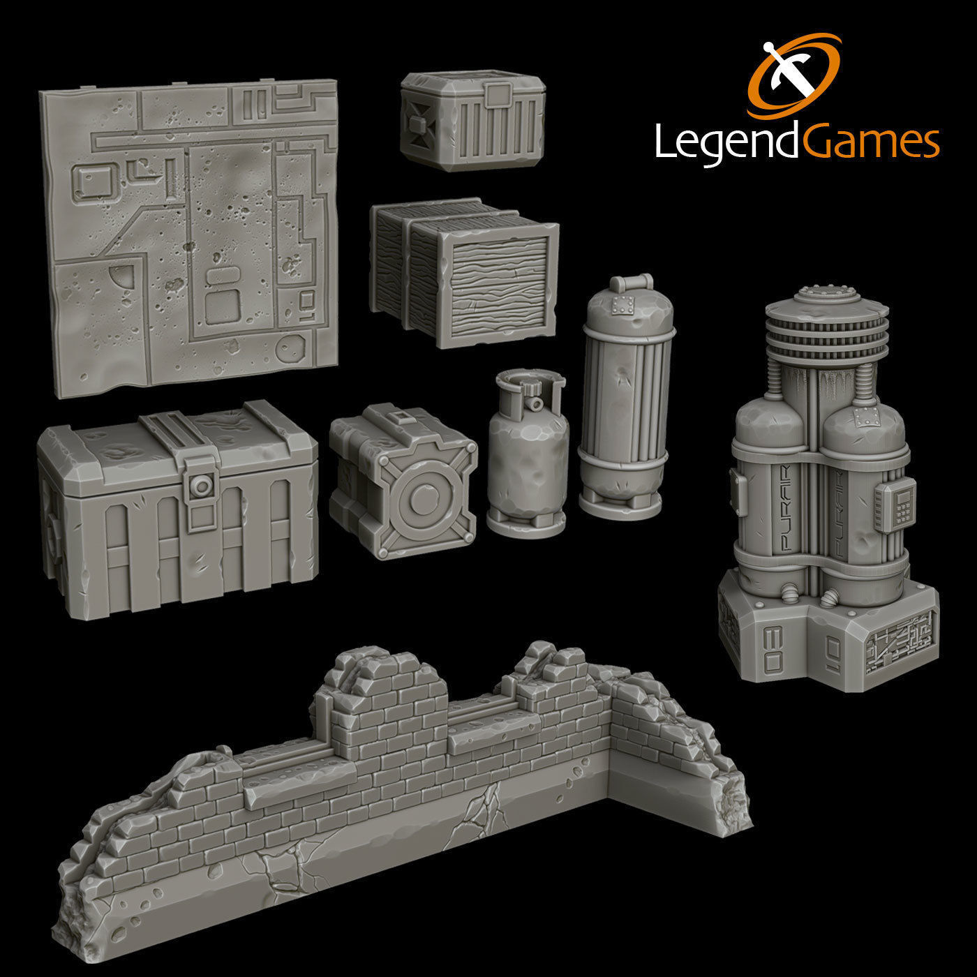LegendGames Post Apocalypse V8 Interceptor set 3D print model_2