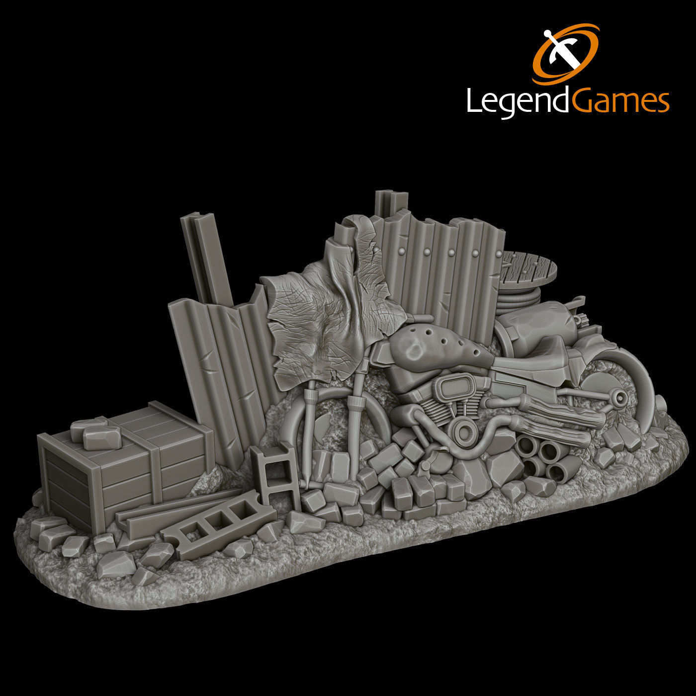 LegendGames Post Apocalypse V8 Interceptor set 3D print model_13