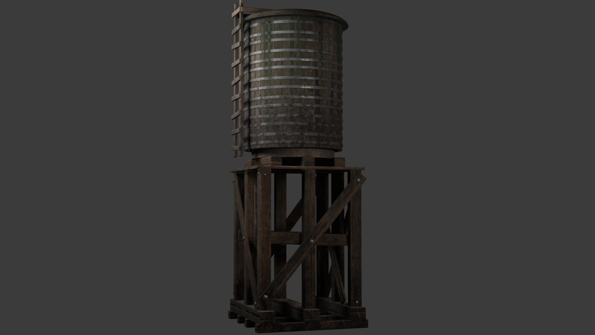  Old water tank 3D model_1