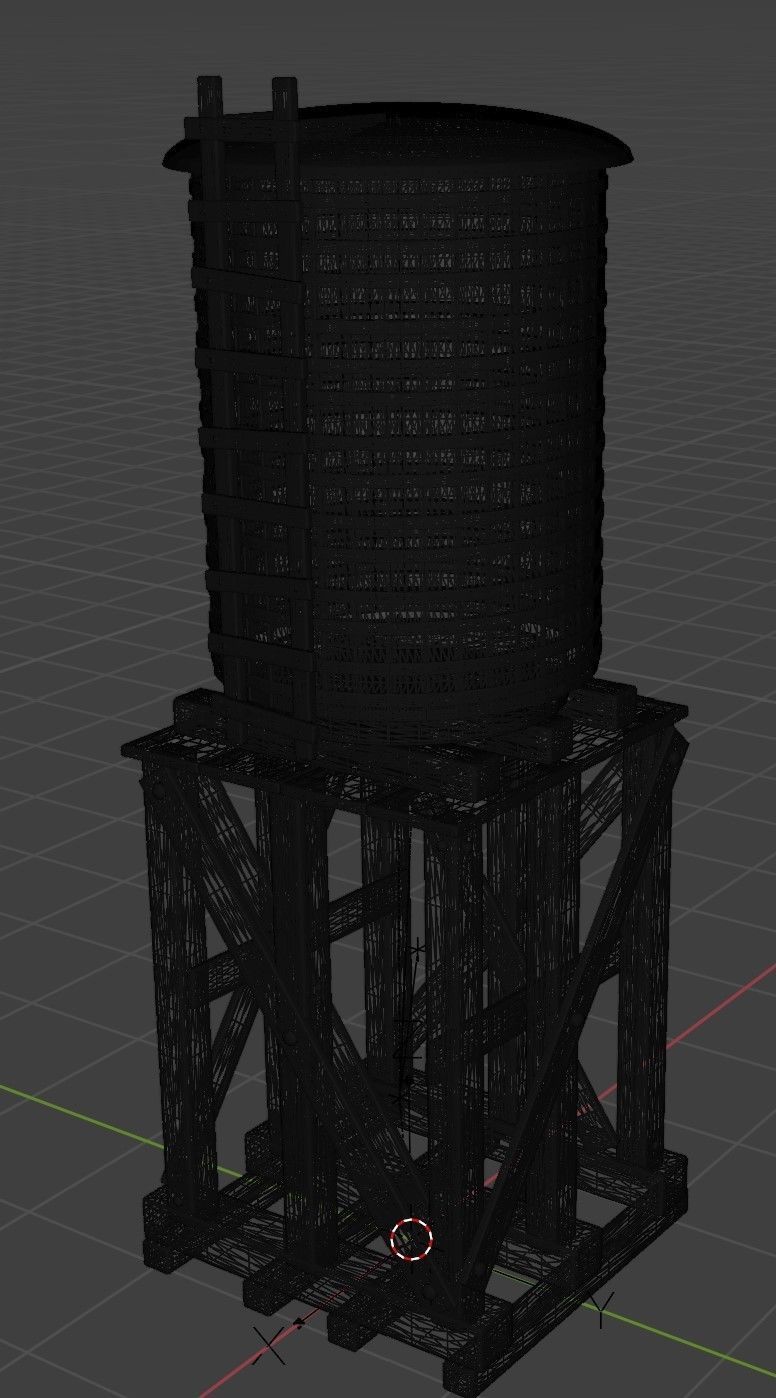  Old water tank 3D model_7