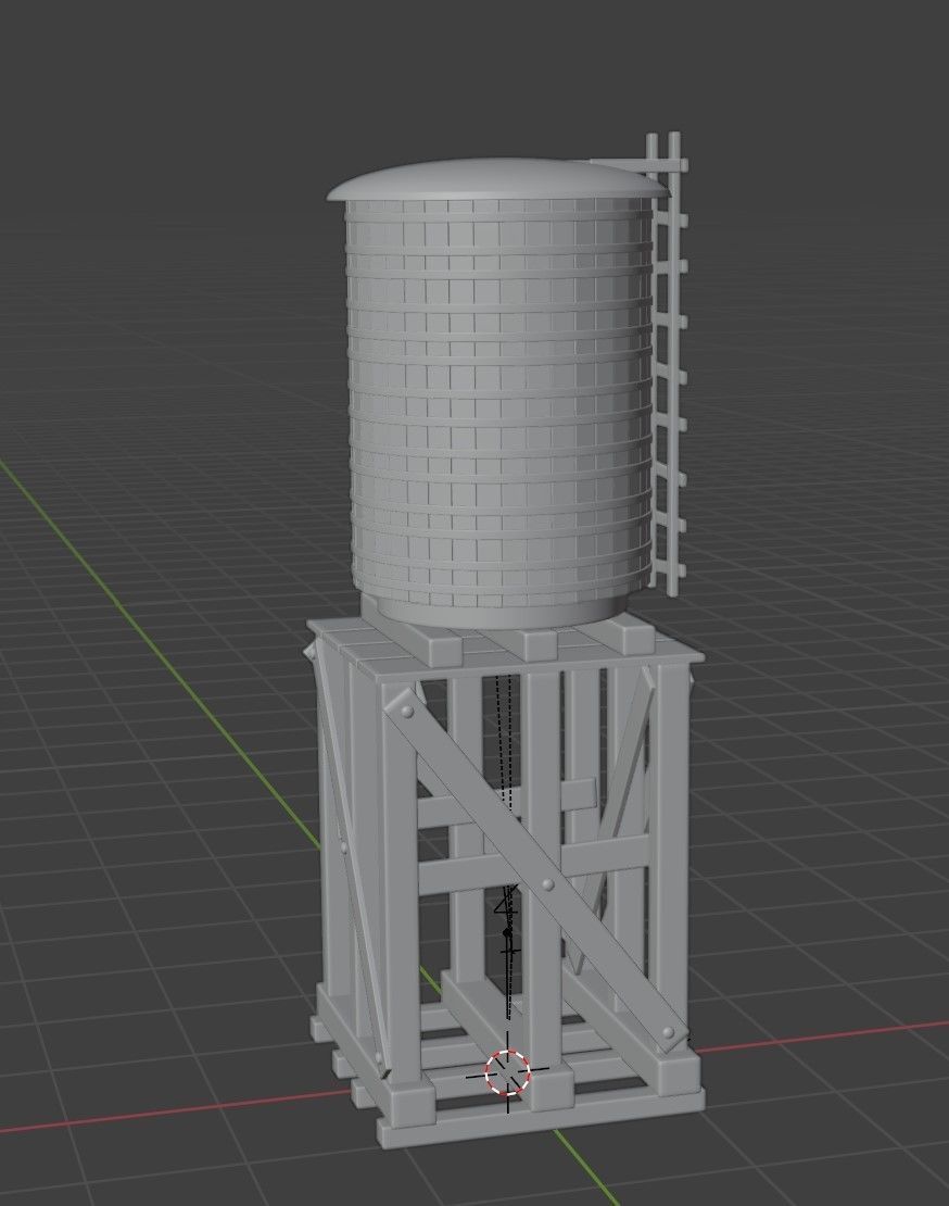  Old water tank 3D model_6