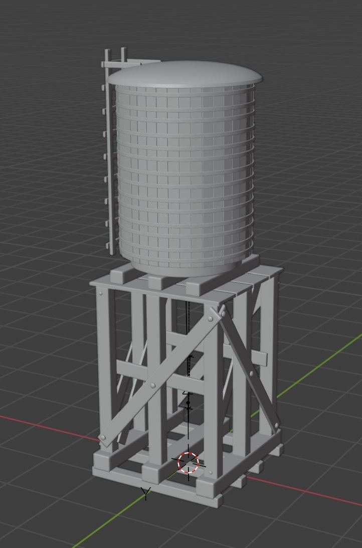  Old water tank 3D model_5