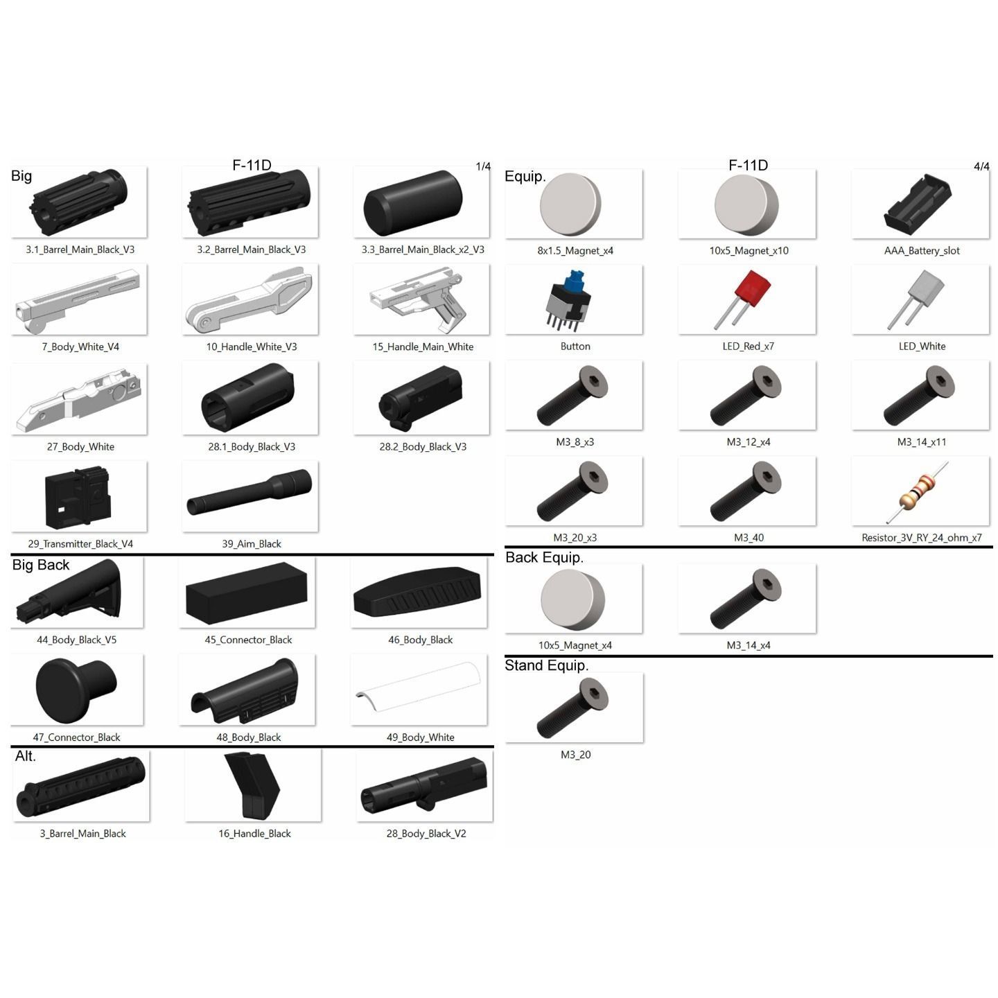 F-11D Blaster Cannon - Star Wars - STL and CAD - Commercial Use 3D print model_14