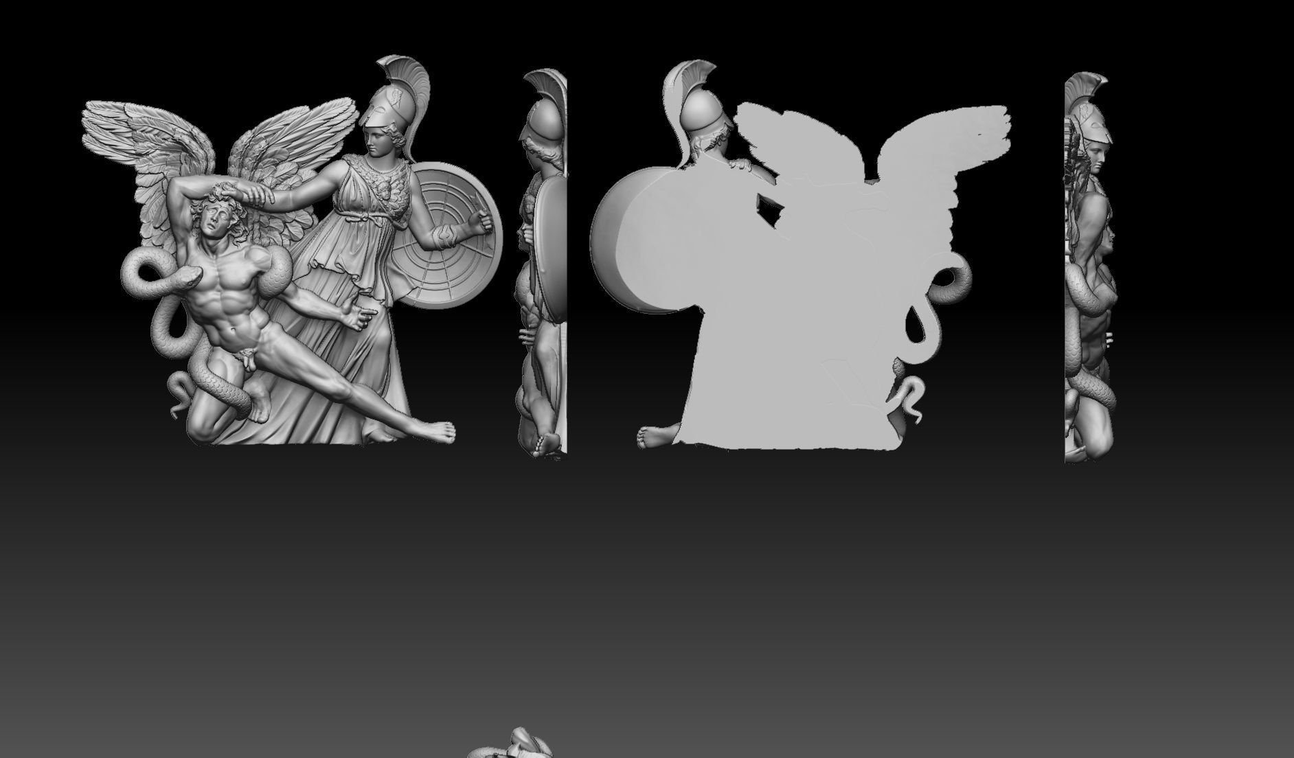 Reconstruction of Pergamon Athena Alcyoneus  3D print model_3
